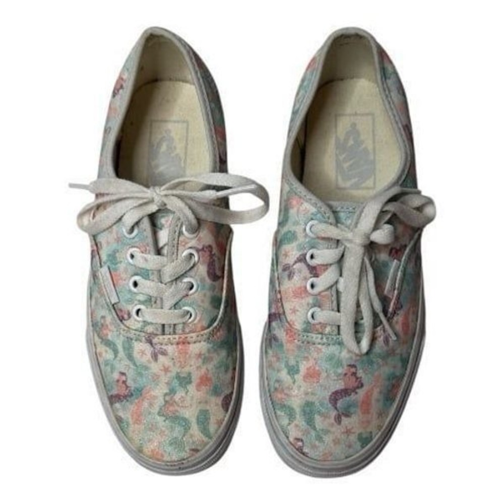 Vans Mermaid Ice Flow Glitter Low Top Skate Shoes. Size 7.
